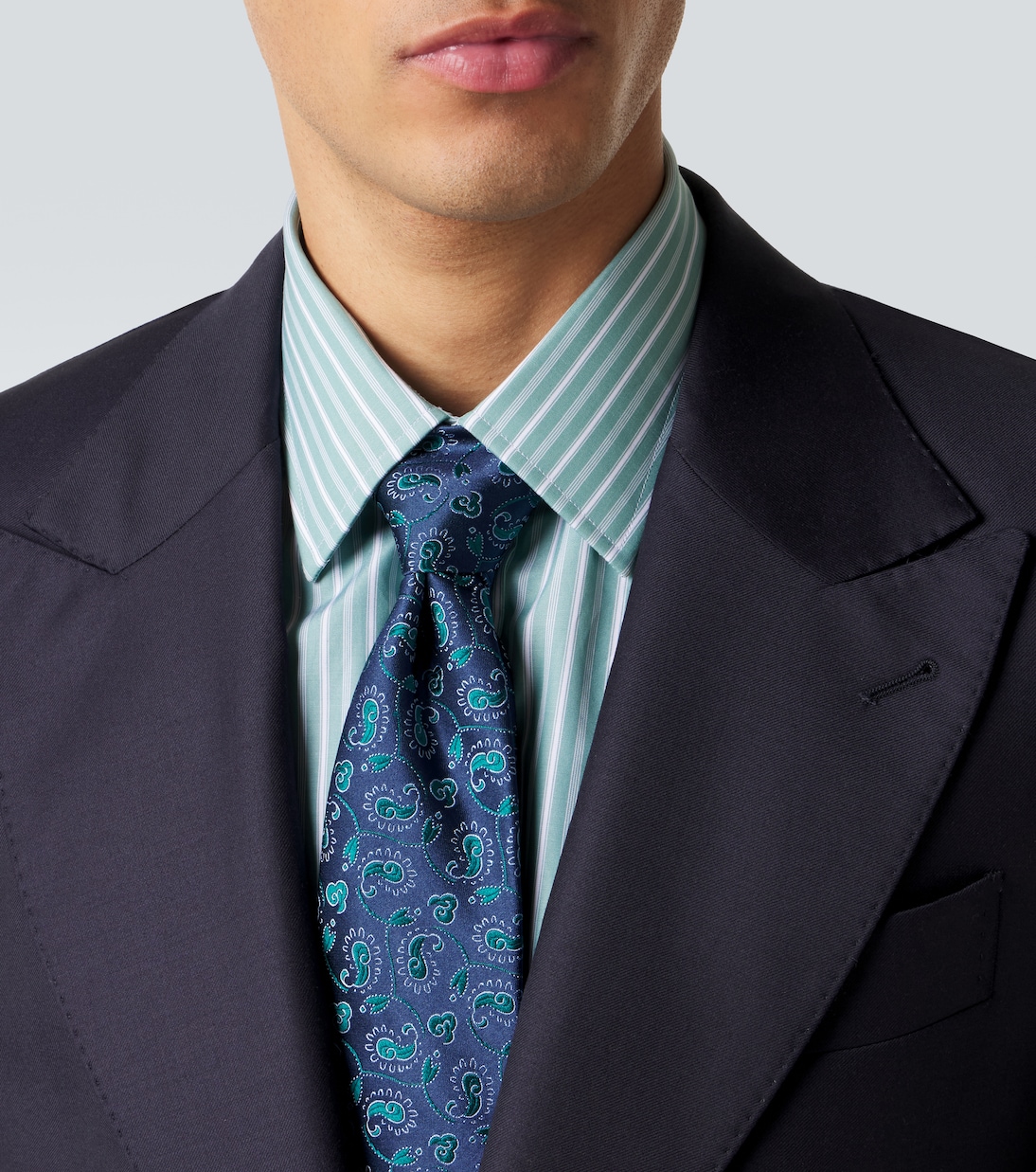 Silk paisley jacquard tie | Charvet