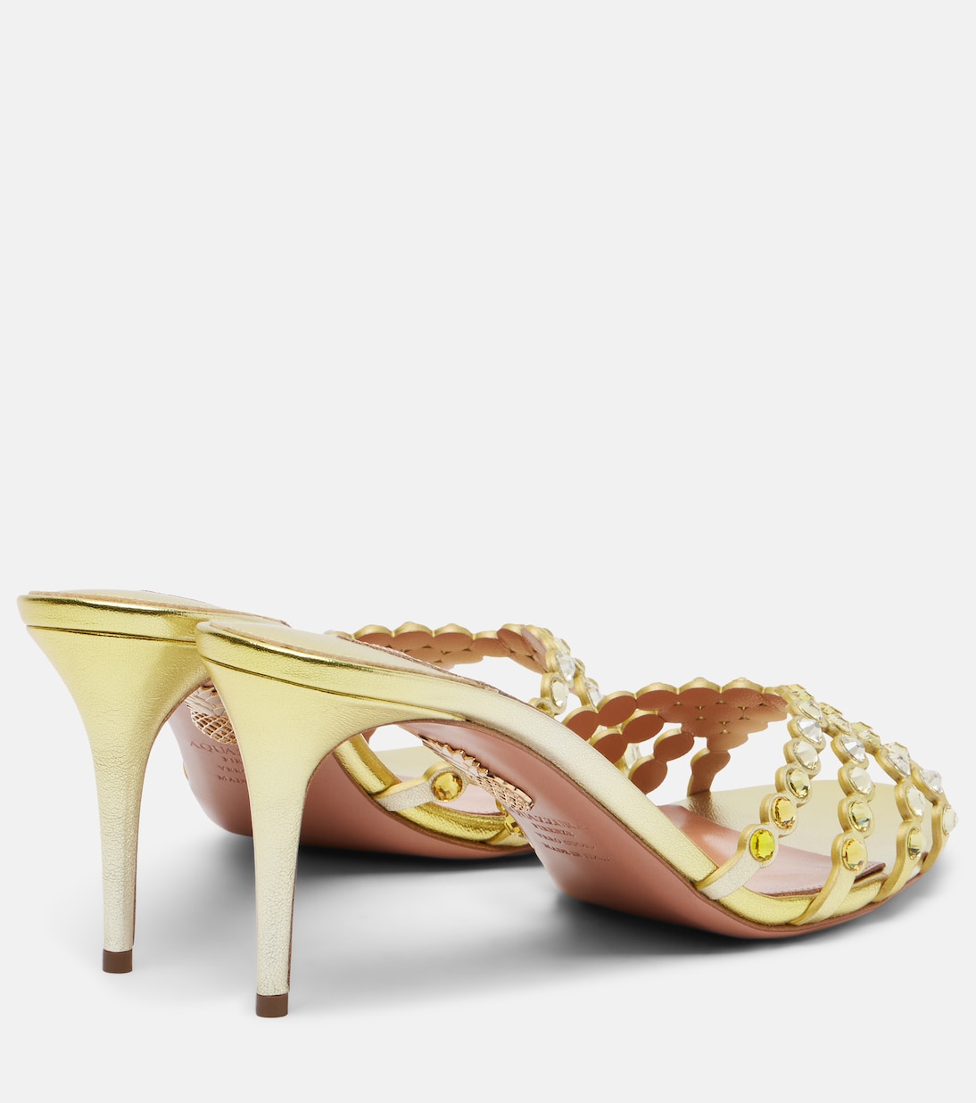 Tequila embellished leather mules | Aquazzura