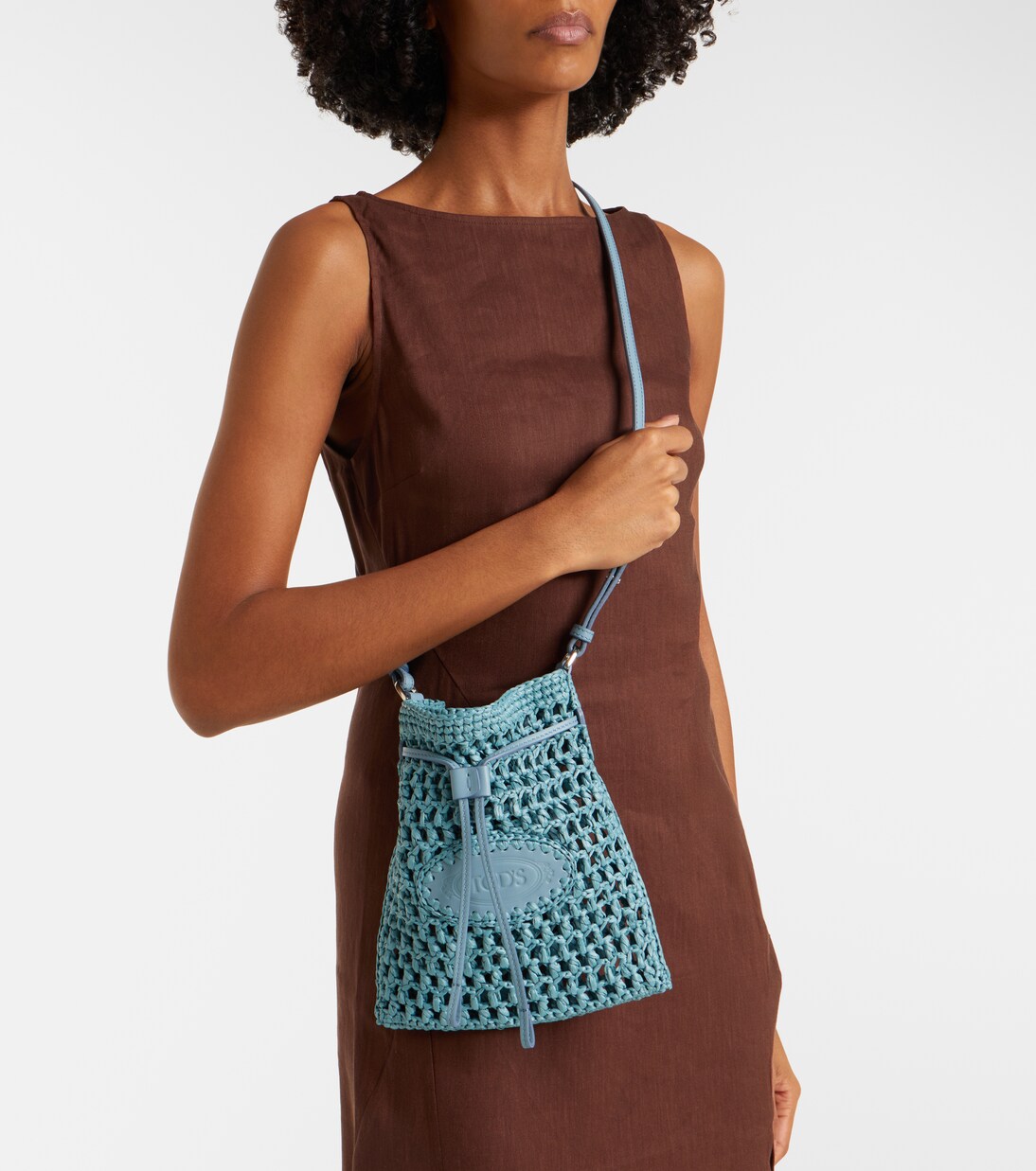 EBL Mini raffia-effect bucket bag | Tod's