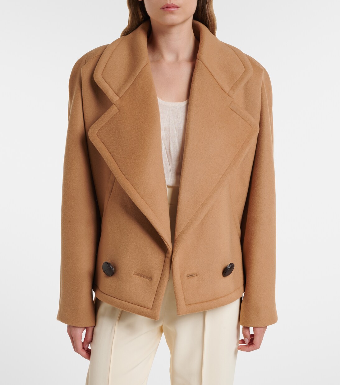 Cropped-Peacoat aus Wolle | Stella McCartney