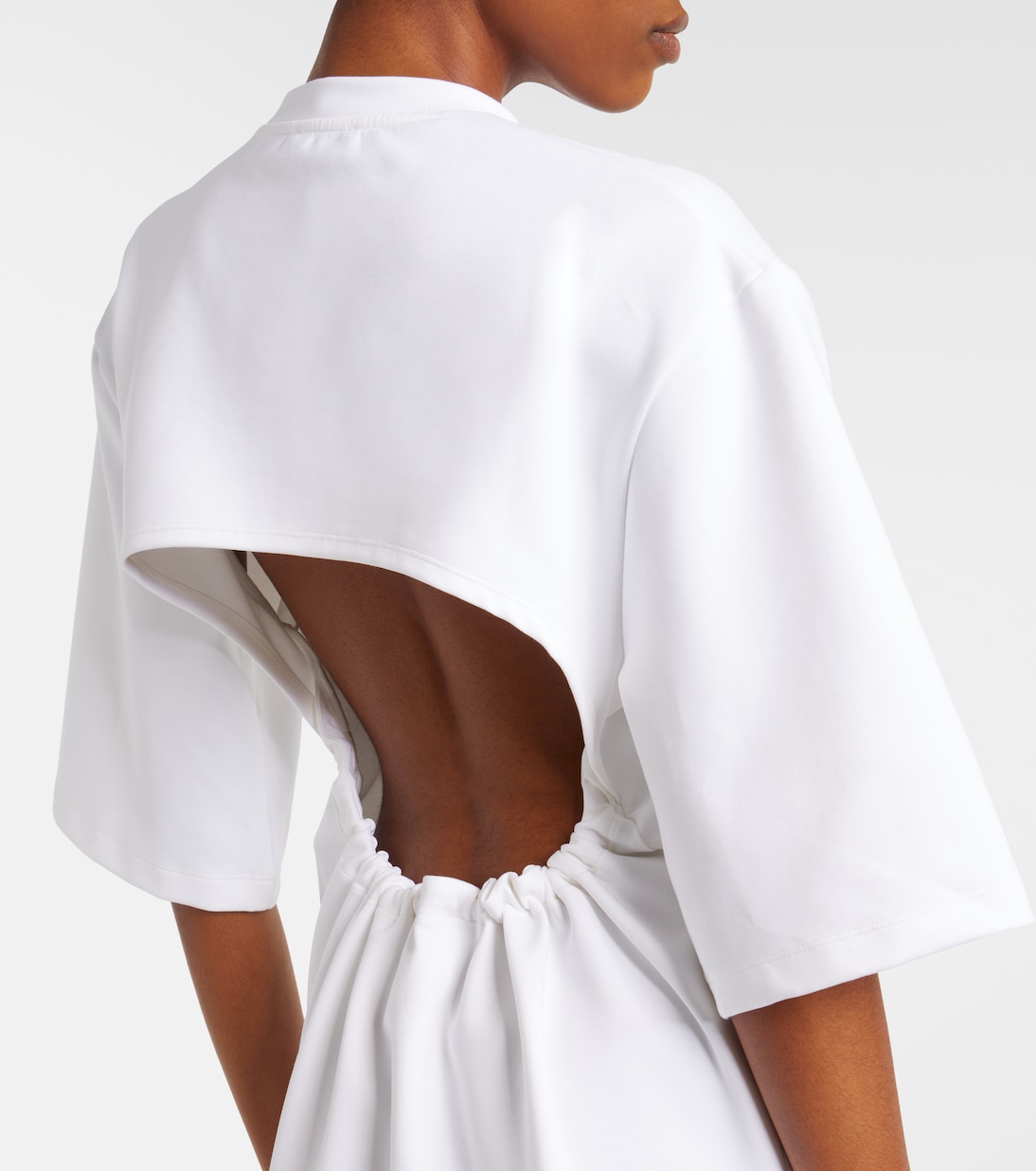 Open-back cotton-blend jersey minidress | Wardrobe.NYC