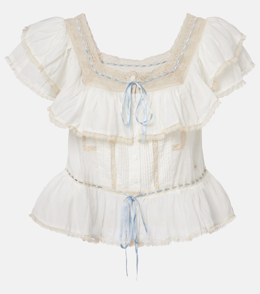 Blouse Melisa en coton à dentelle | Rixo