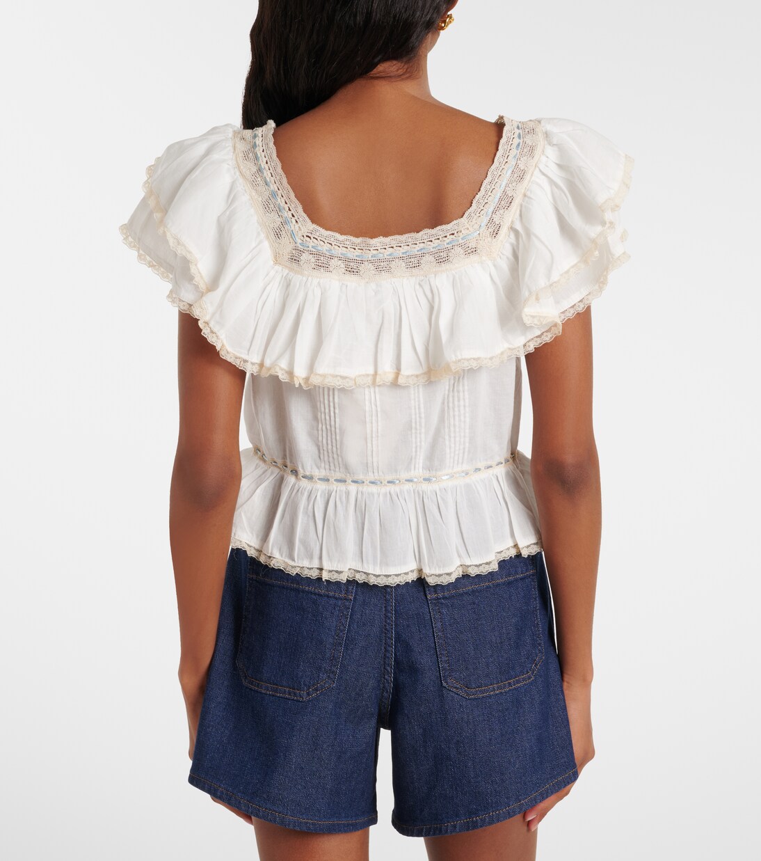 Blouse Melisa en coton à dentelle | Rixo