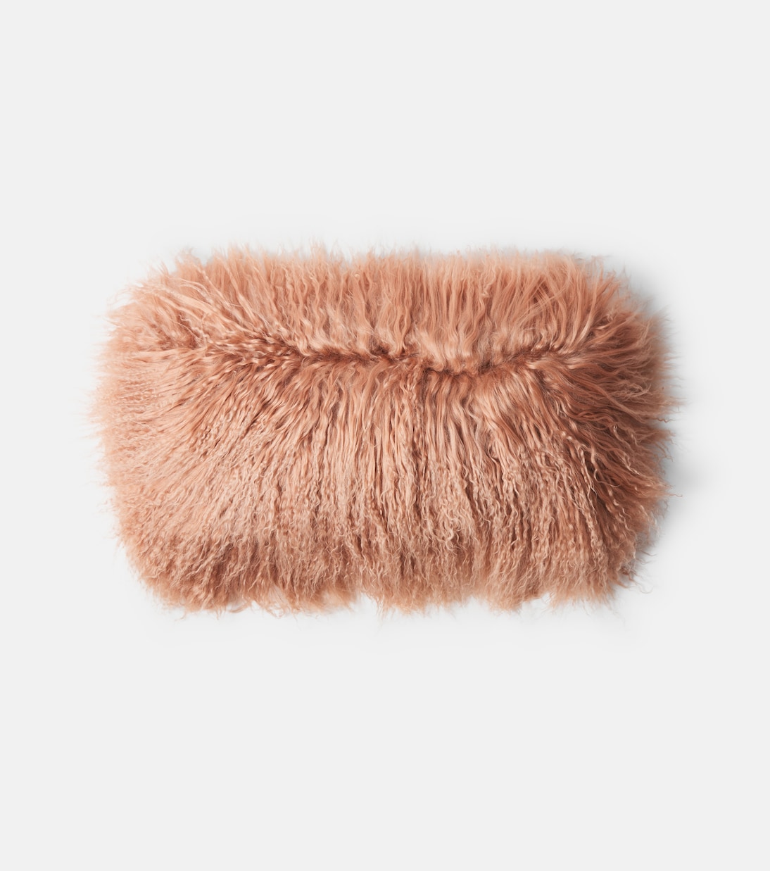 Shearling and linen cushion | Maison de Vacances
