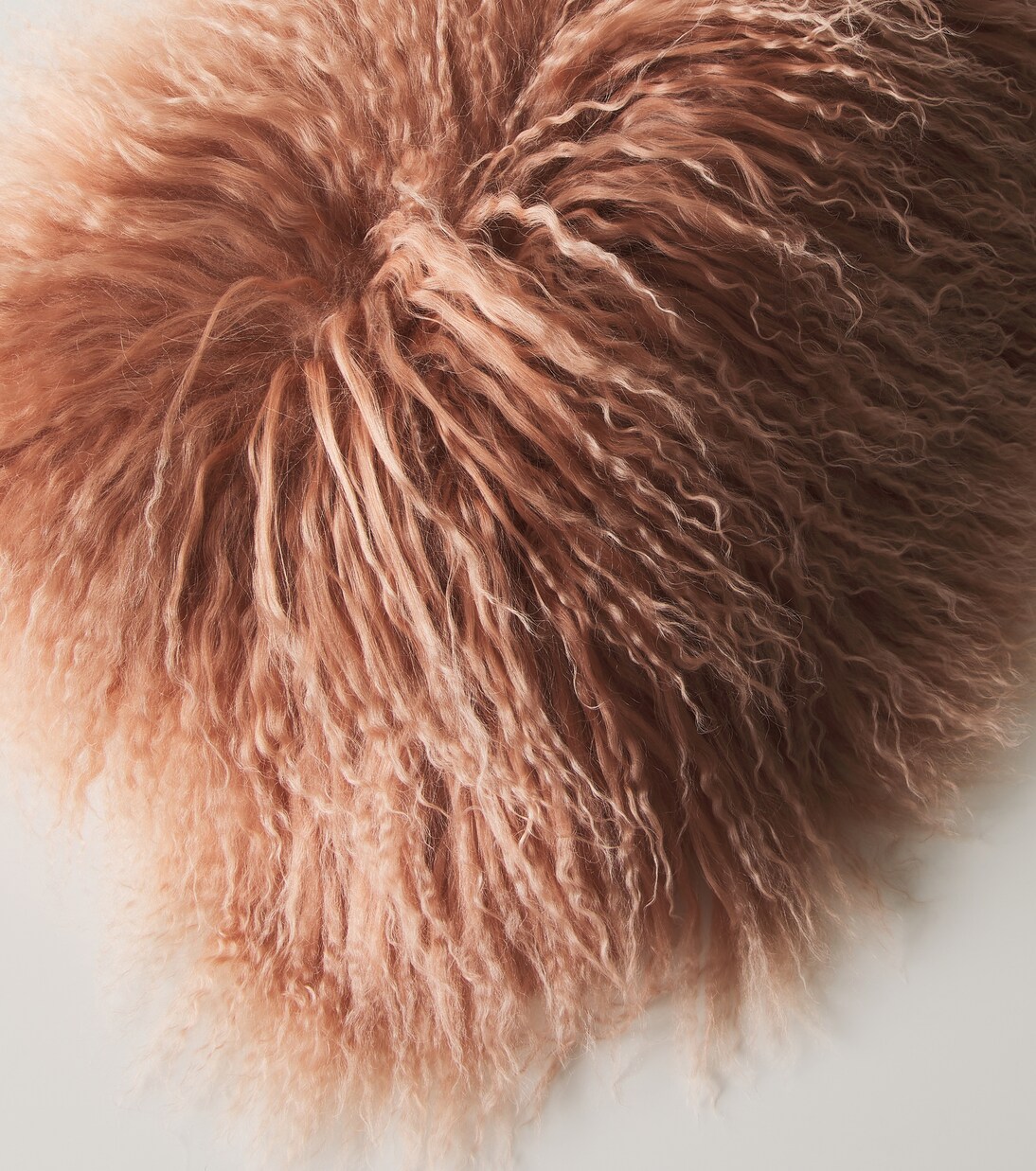 Shearling and linen cushion | Maison de Vacances