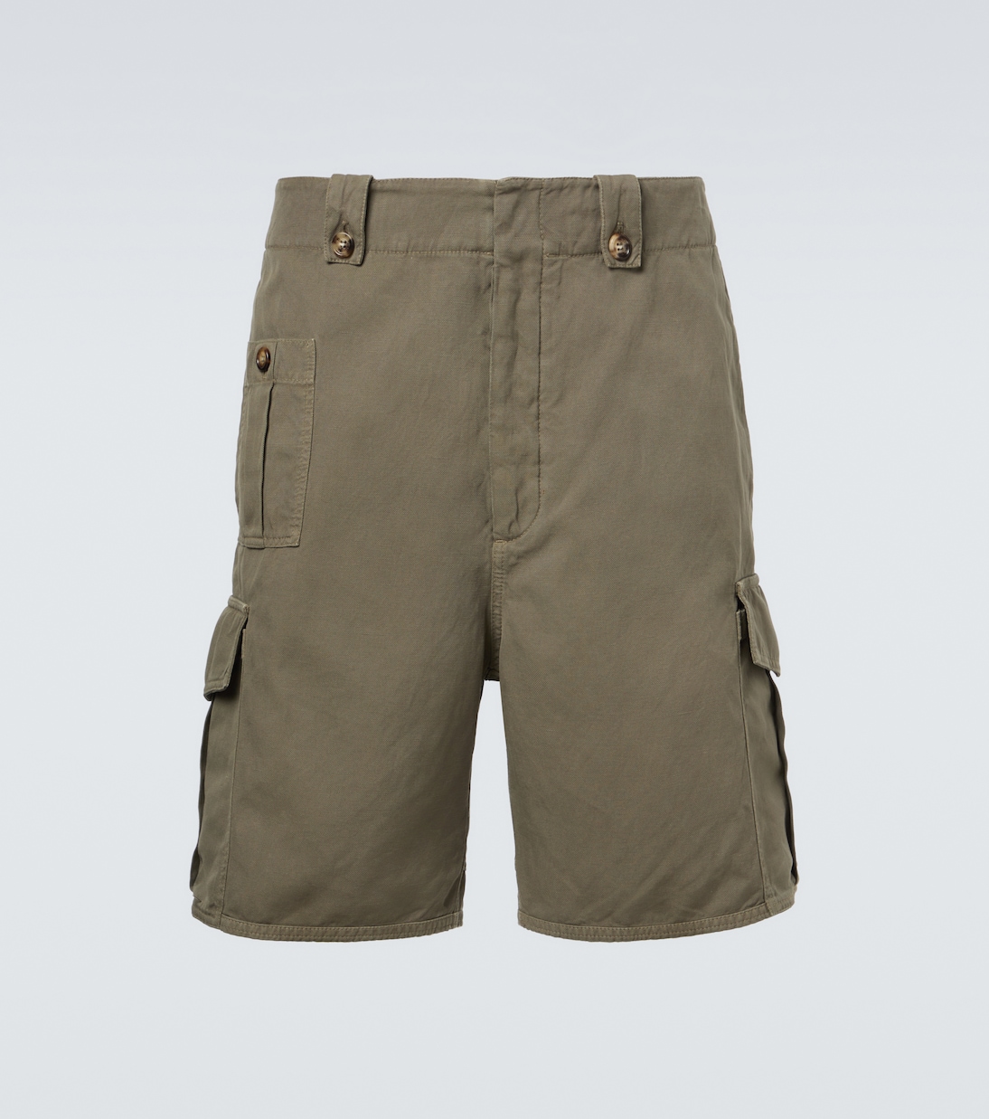Cotton and linen cargo shorts | Brunello Cucinelli