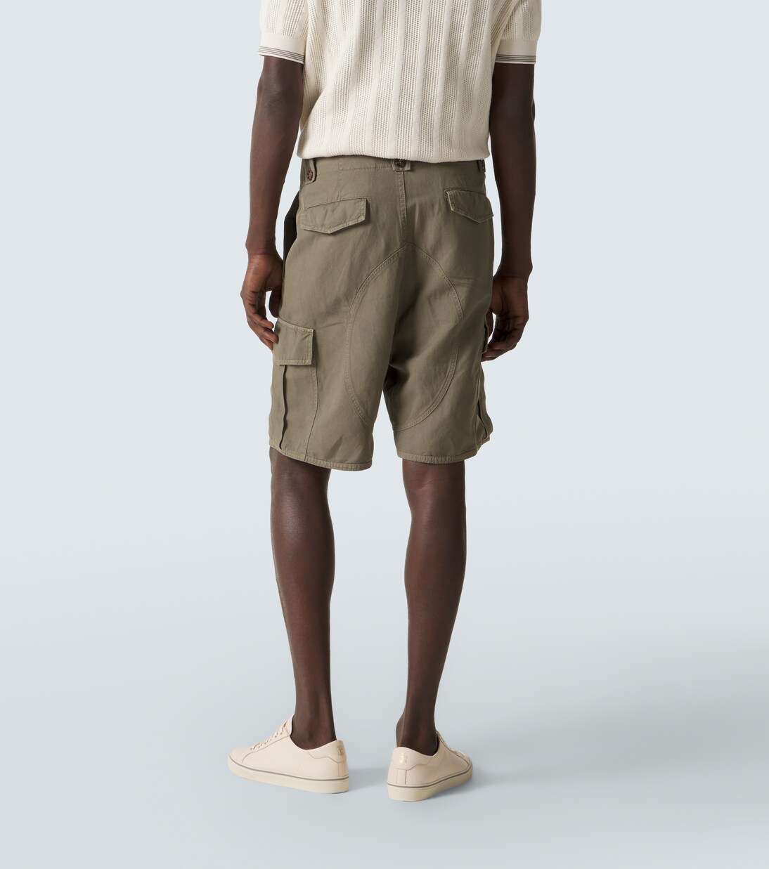Cotton and linen cargo shorts | Brunello Cucinelli