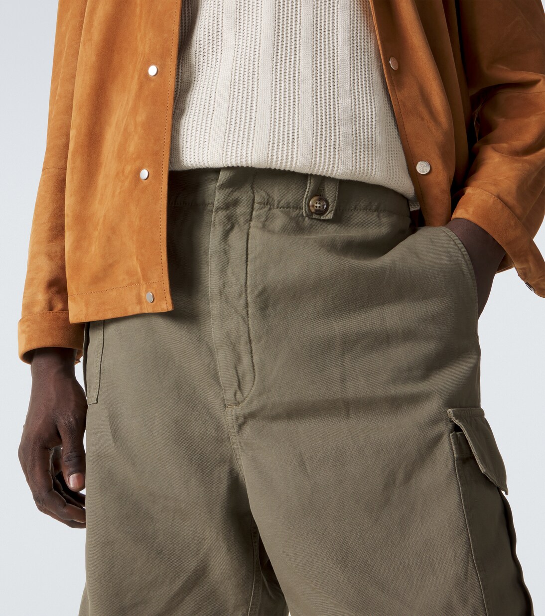 Cotton and linen cargo shorts | Brunello Cucinelli