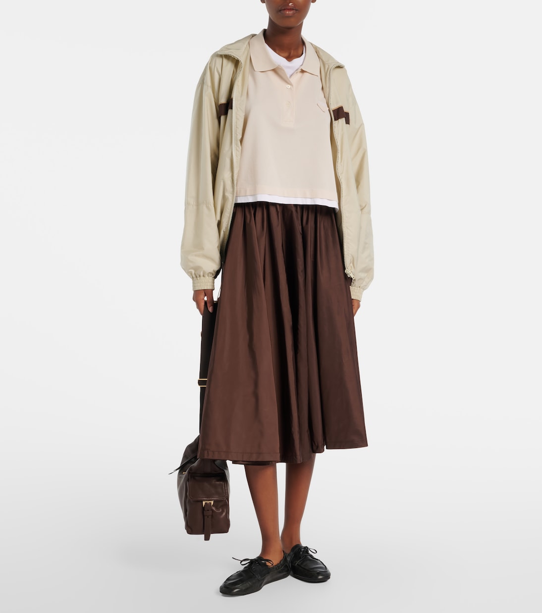 Re-Nylon pleated midi skirt | Prada