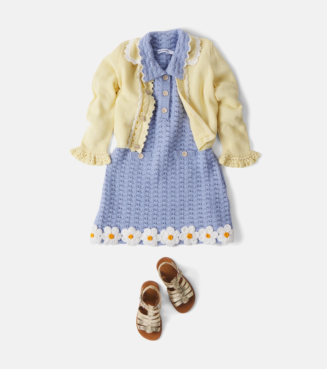 Floral pointelle dress | Self-Portrait Kids