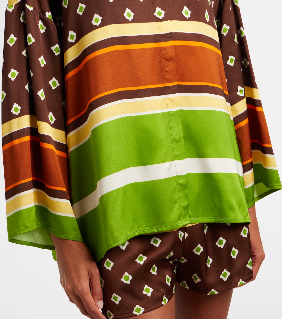 Cora printed satin shirt | Faithfull