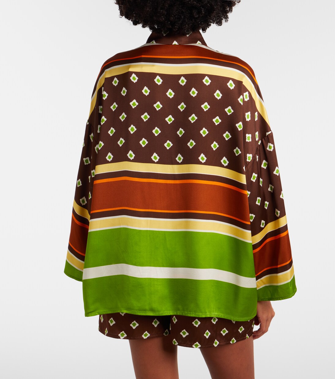 Cora printed satin shirt | Faithfull