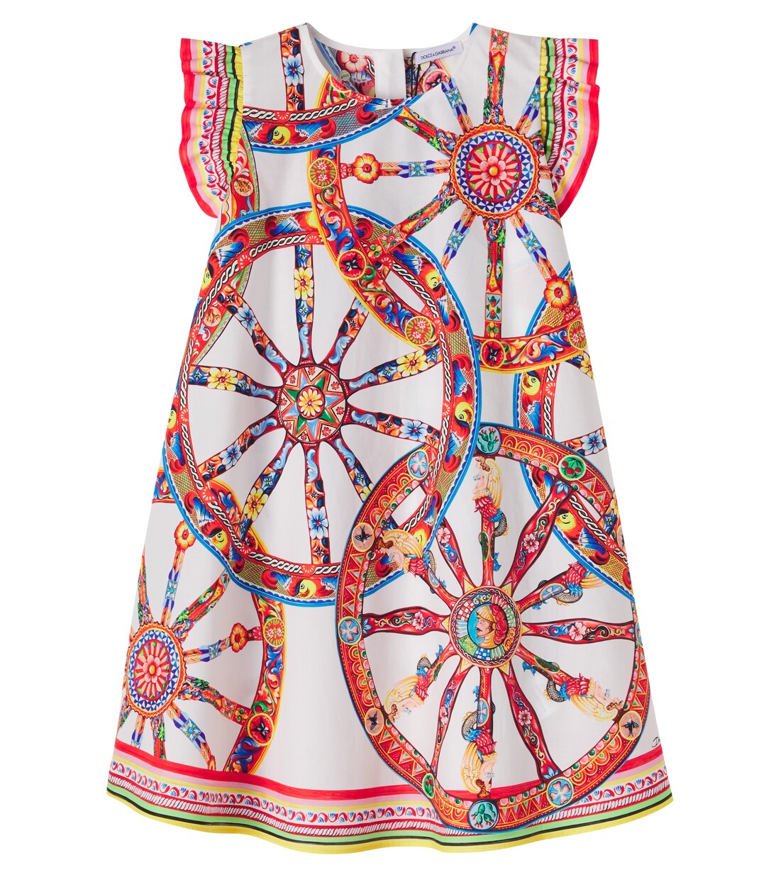 Carretto ruffled cotton dress | Dolce&Gabbana Kids