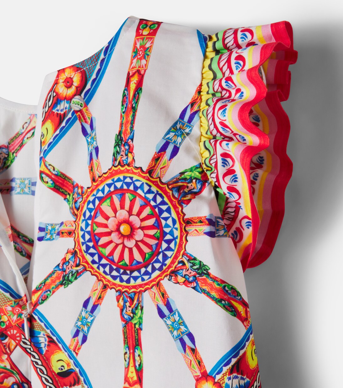 Carretto ruffled cotton dress | Dolce&Gabbana Kids
