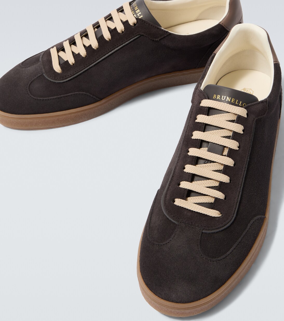 Zapatillas de ante con piel | Brunello Cucinelli