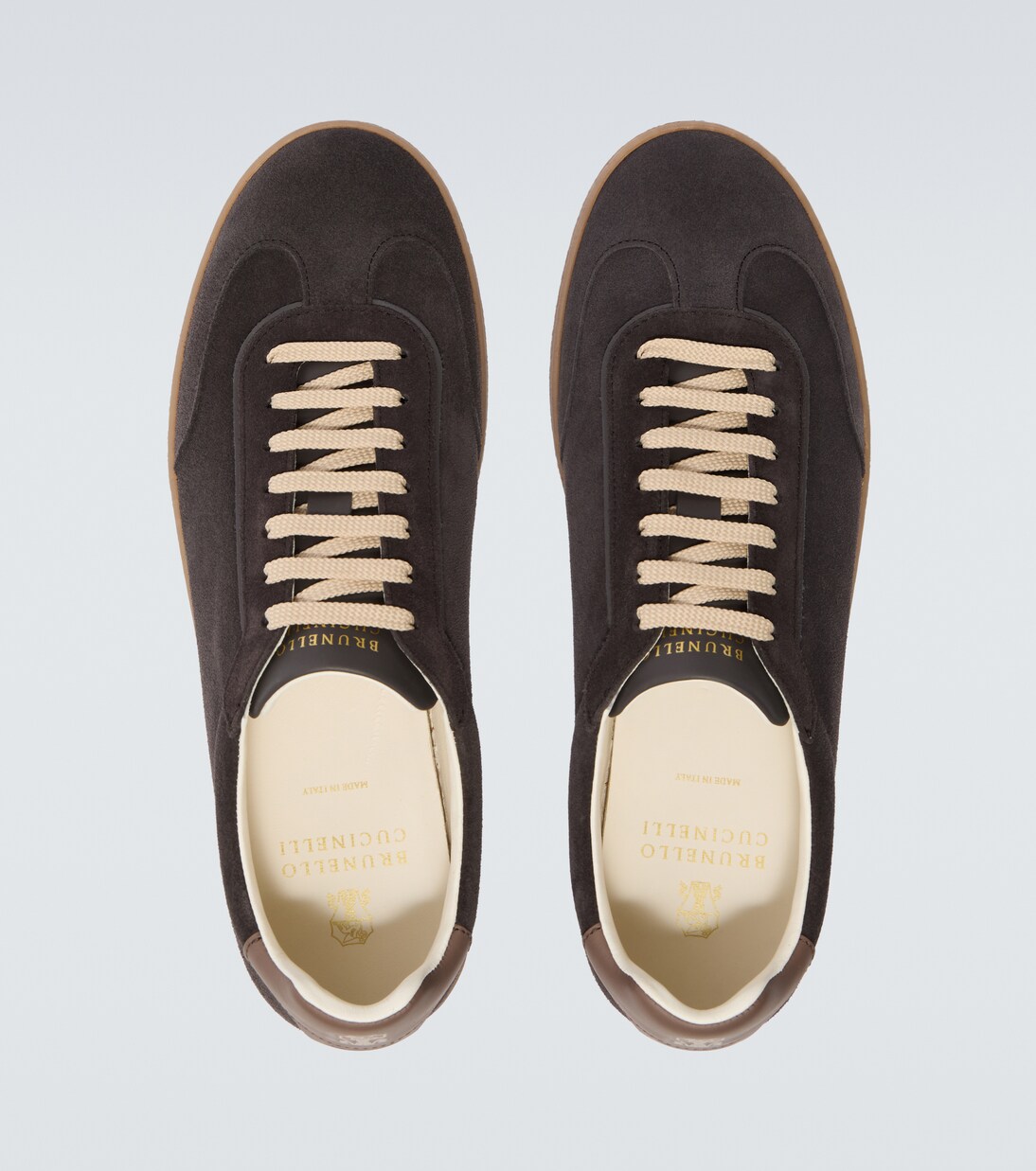Zapatillas de ante con piel | Brunello Cucinelli