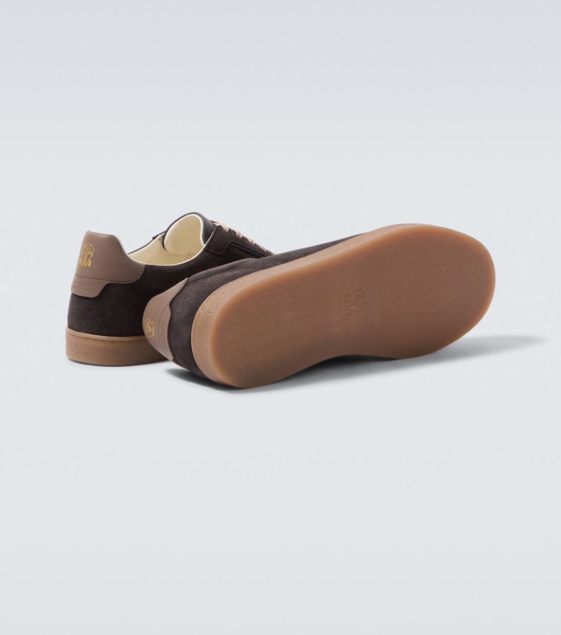 Zapatillas de ante con piel | Brunello Cucinelli
