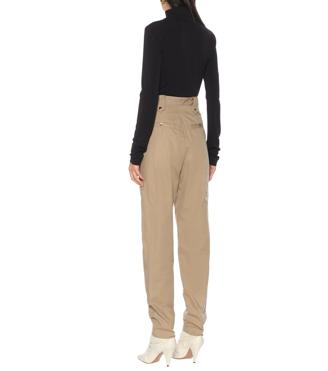Pantalon Yerris à taille haute en coton | Isabel Marant