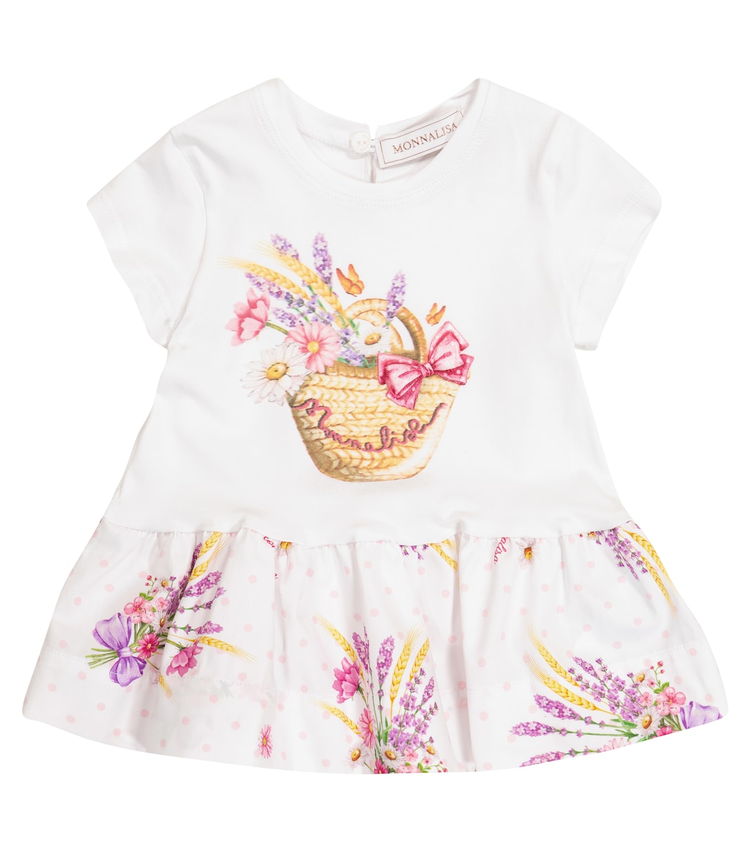 Baby printed stretch-cotton dress | Monnalisa