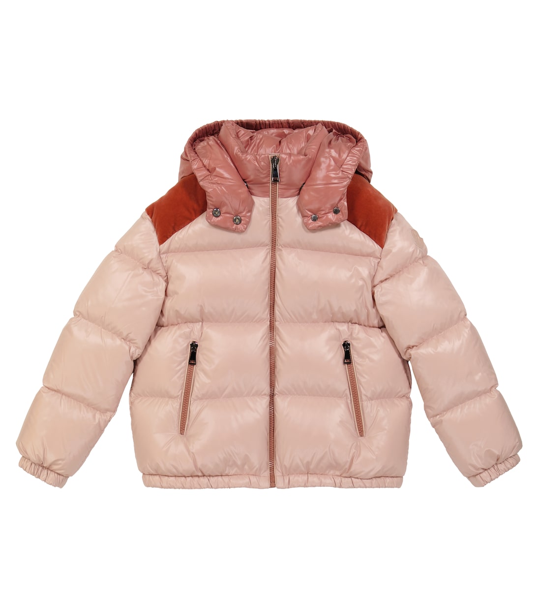 Chouelle velvet-trimmed down jacket | Moncler Enfant