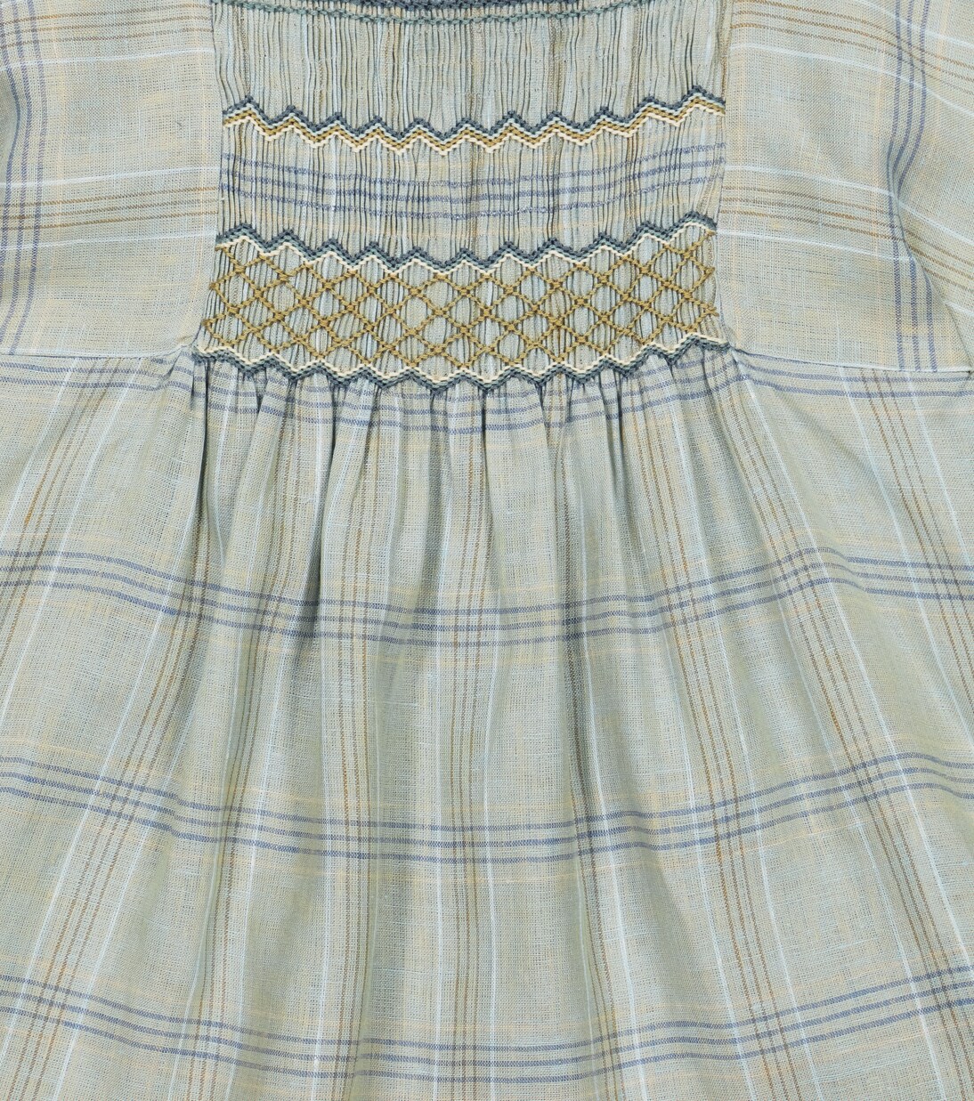 Pays checked linen blouse | Bonpoint