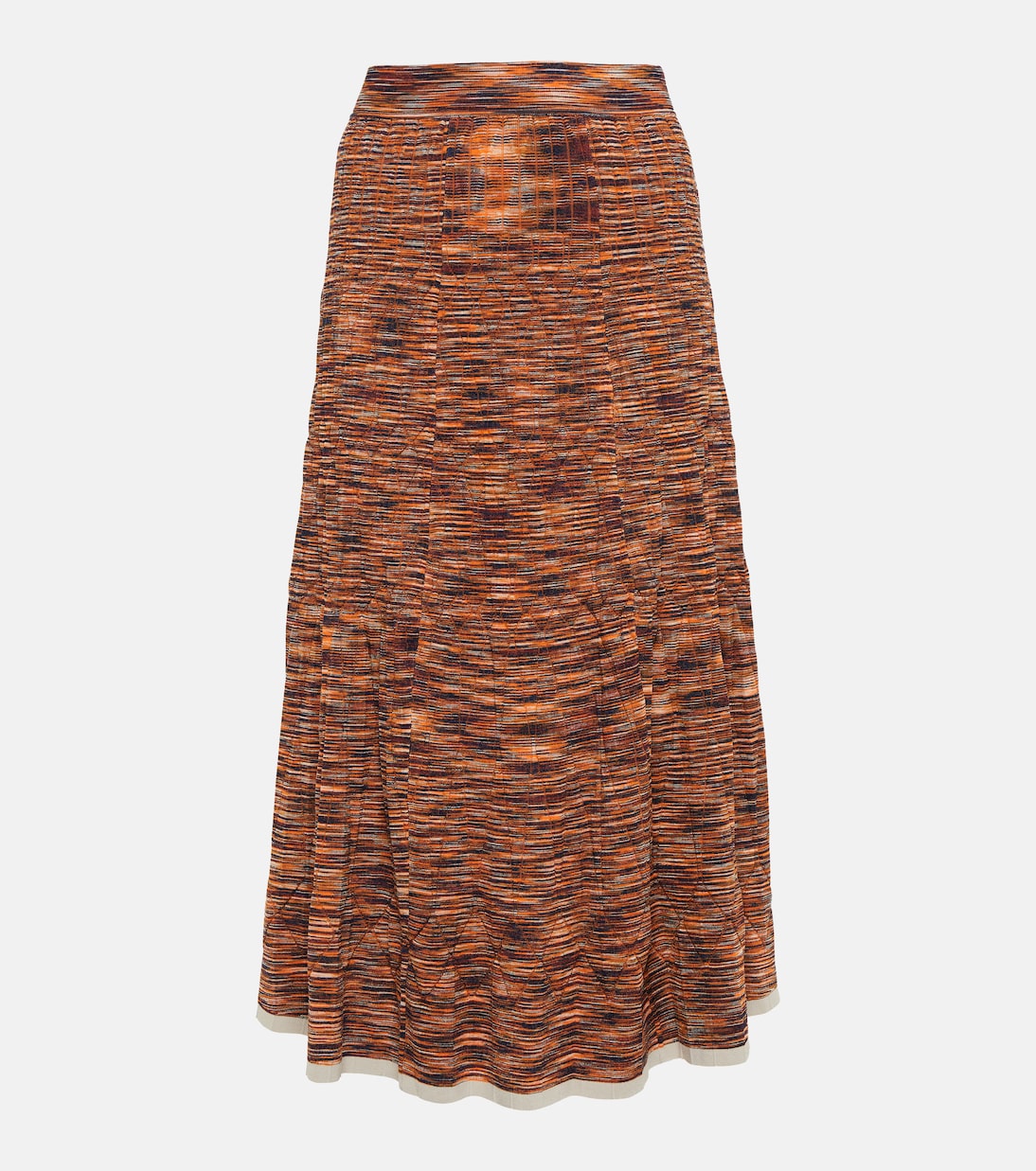 Space-dyed pleated knit midi skirt | Simkhai