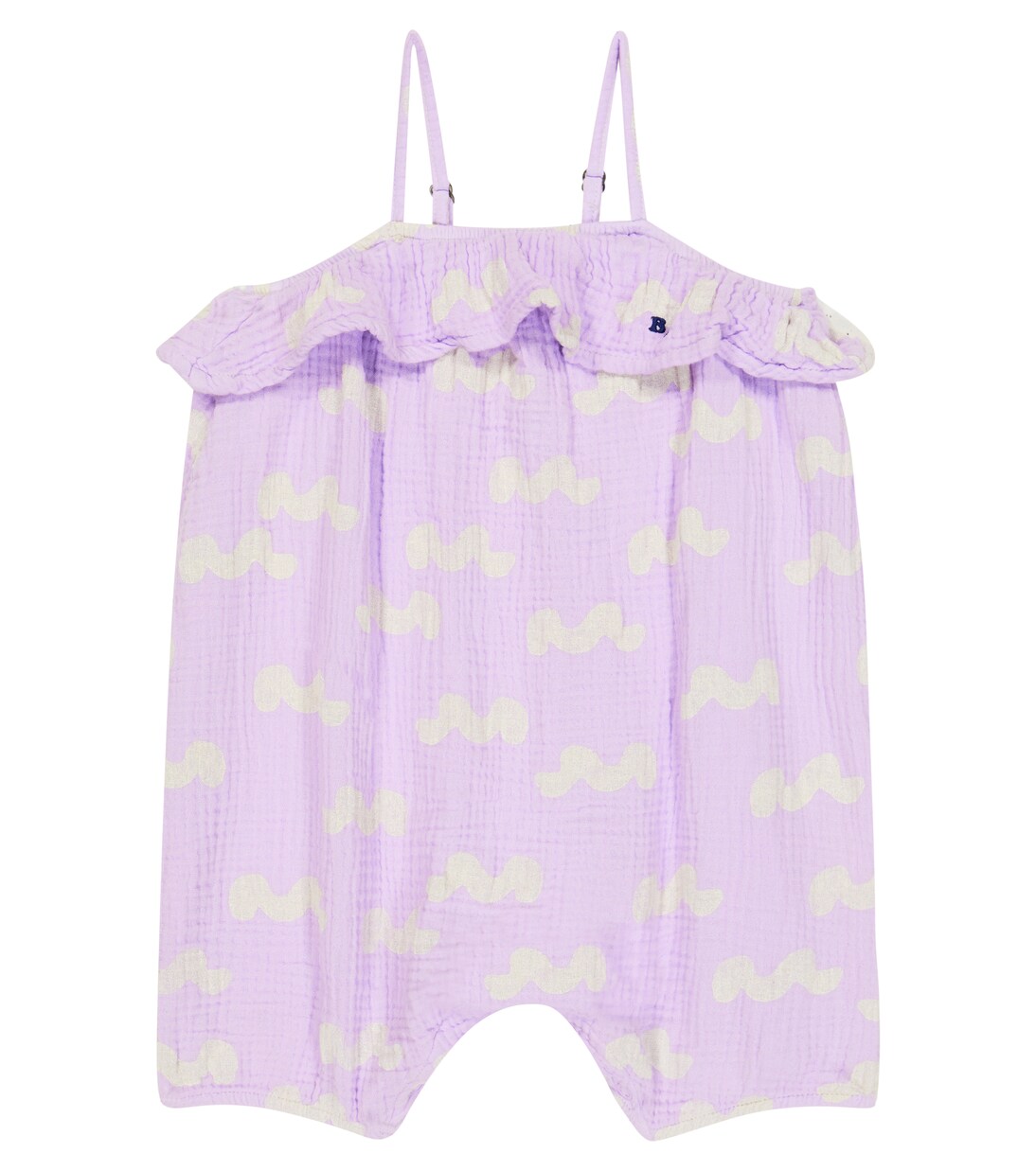 Baby cotton seersucker playsuit | Bobo Choses