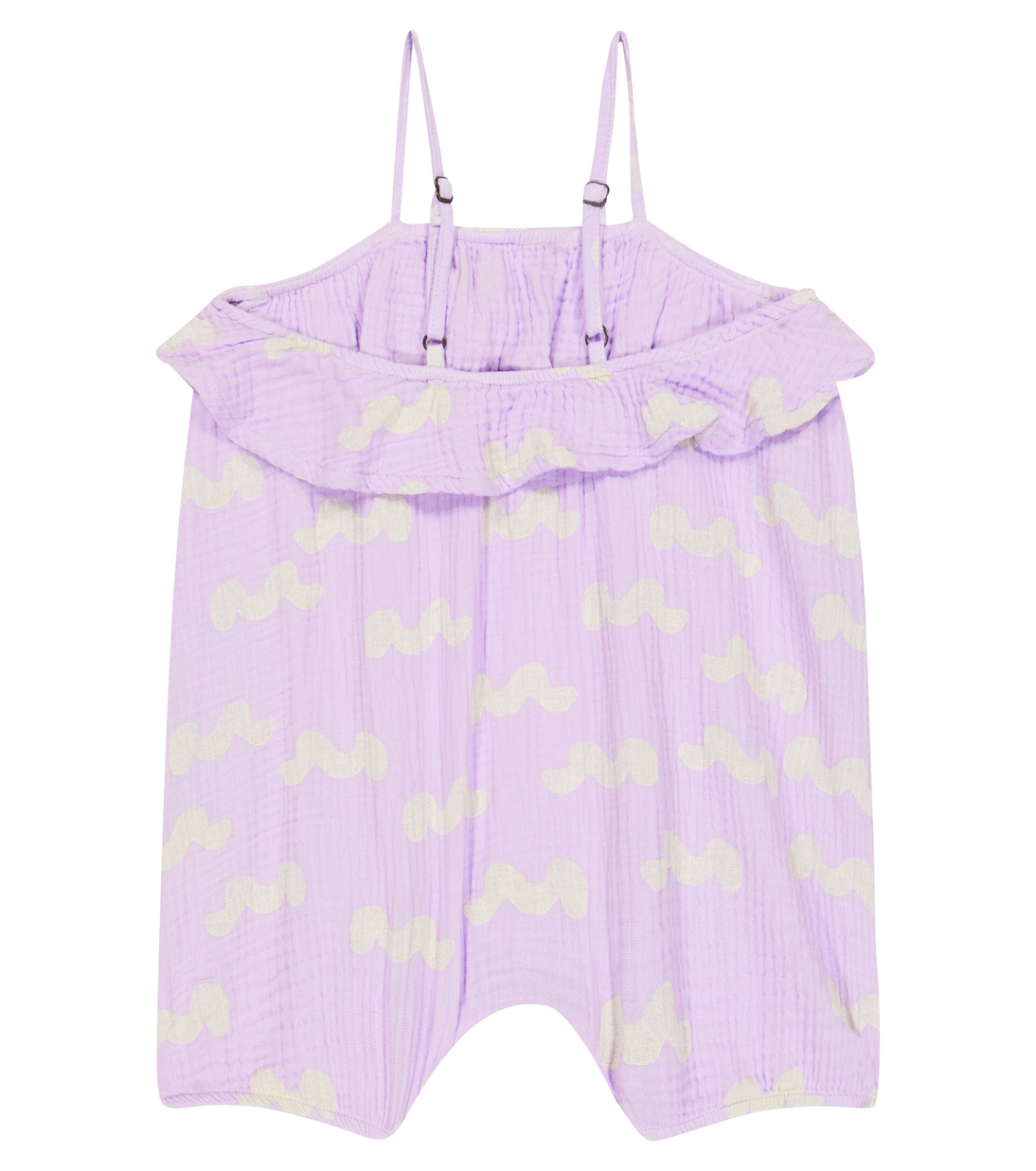 Baby cotton seersucker playsuit | Bobo Choses