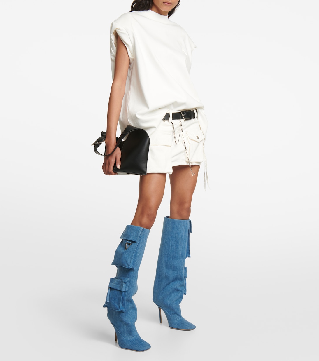 Stiefel Sienna Tube aus Denim | The Attico