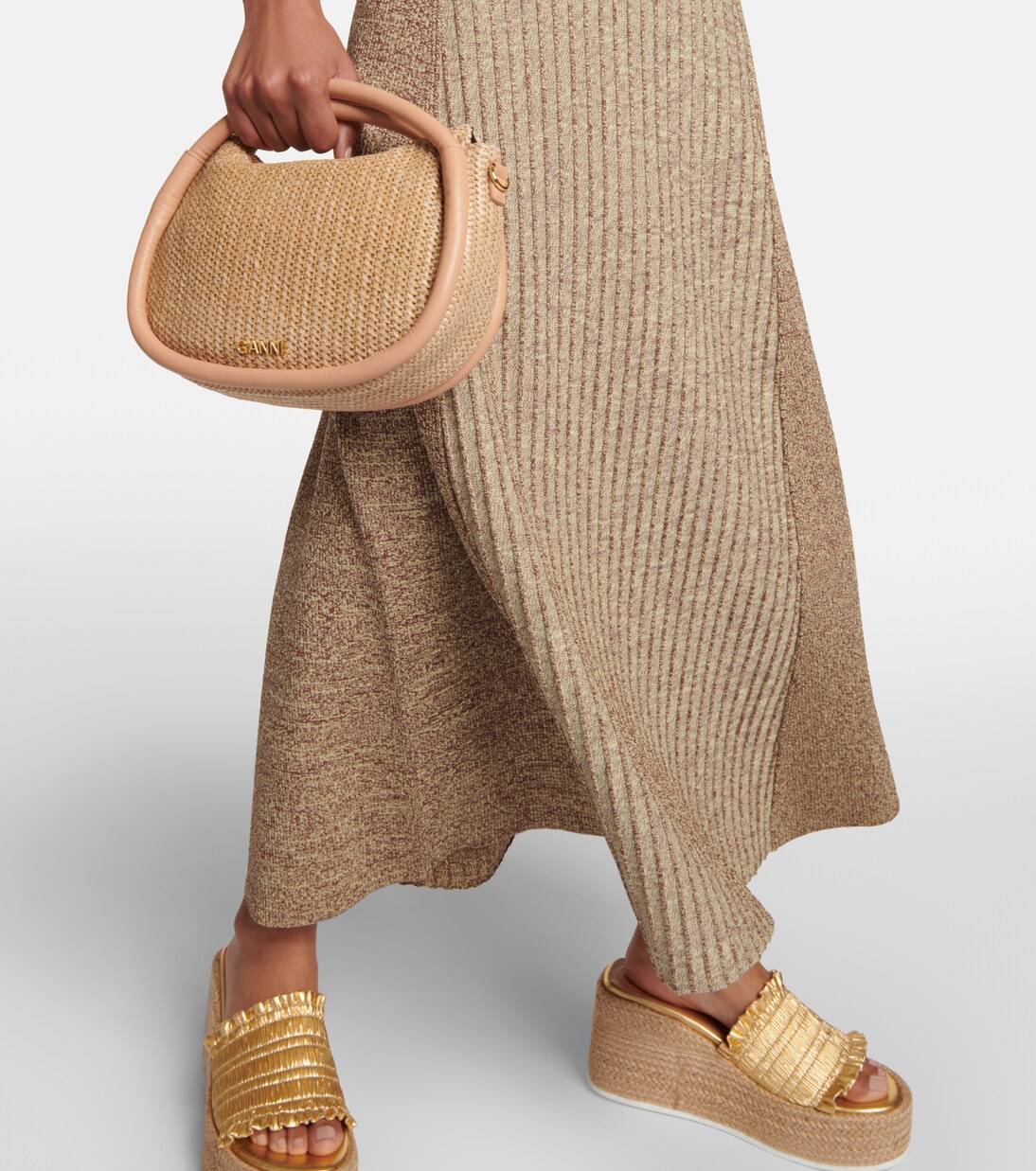 Midikleid aus Rippstrick | Ganni