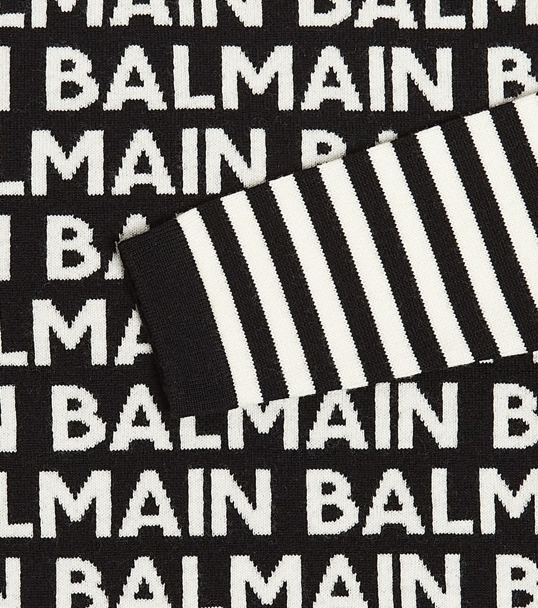 Logo intarsia wool-blend sweater | Balmain Kids