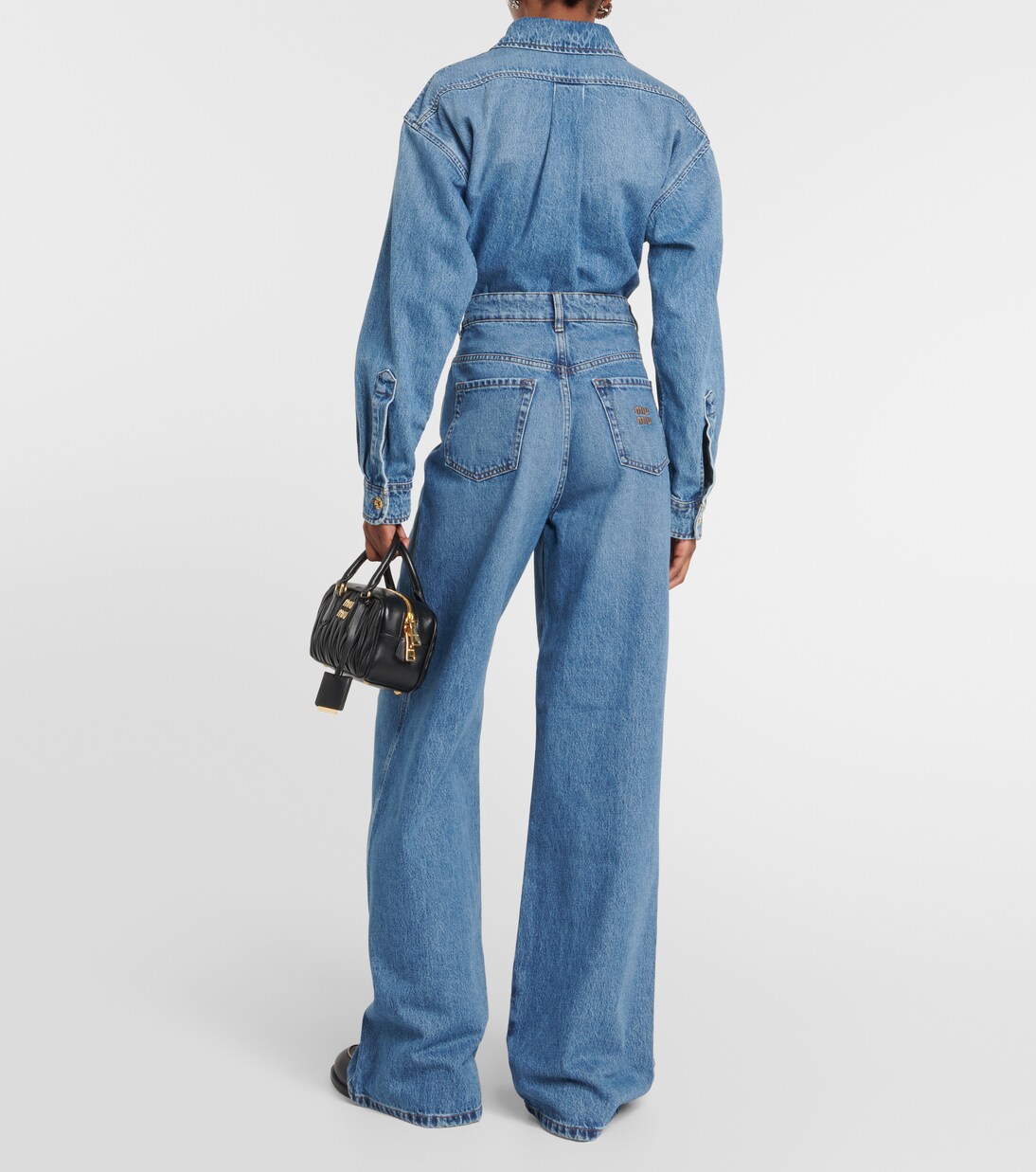 High-Rise Wide-Leg Jeans | Miu Miu