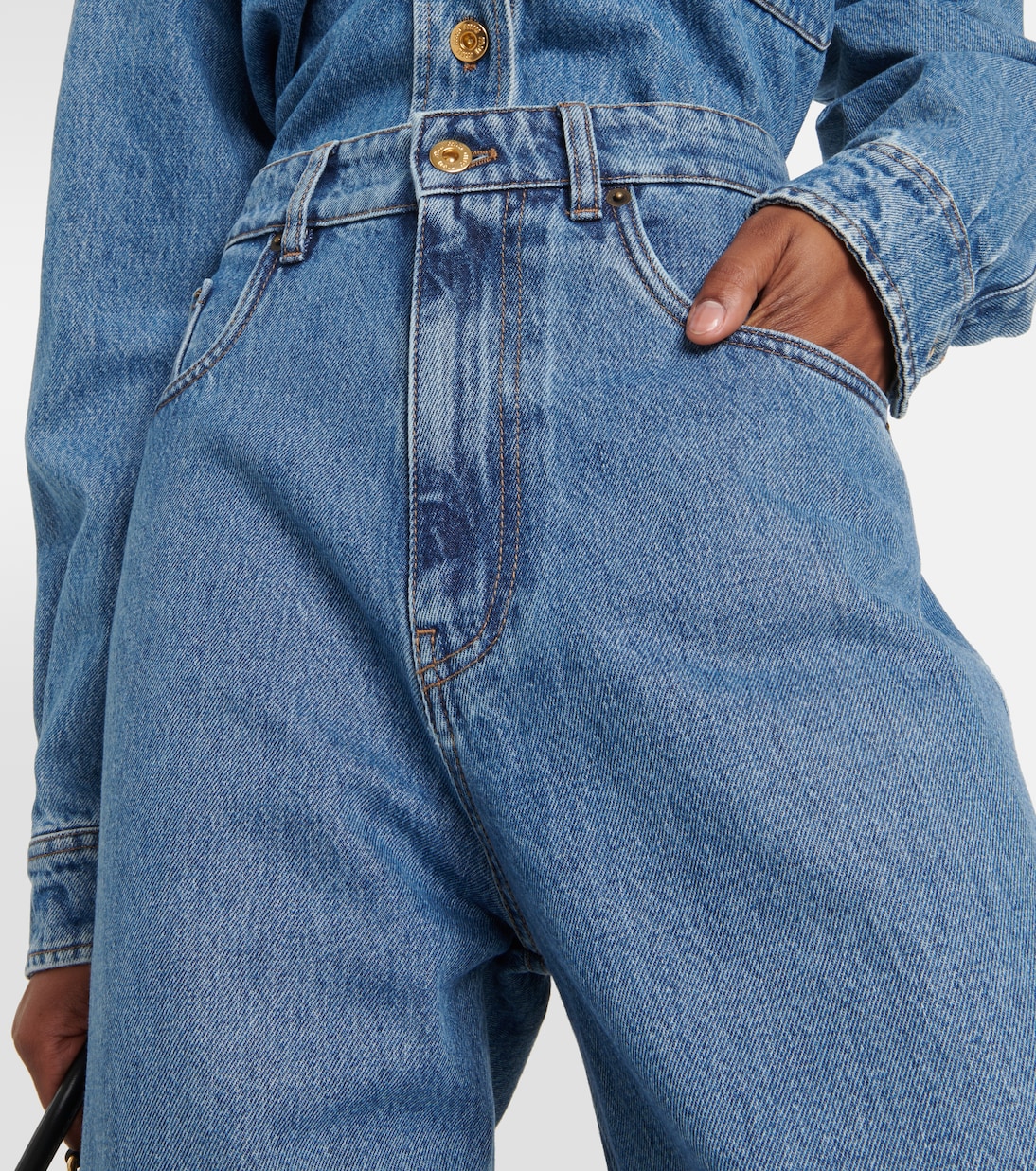 High-Rise Wide-Leg Jeans | Miu Miu