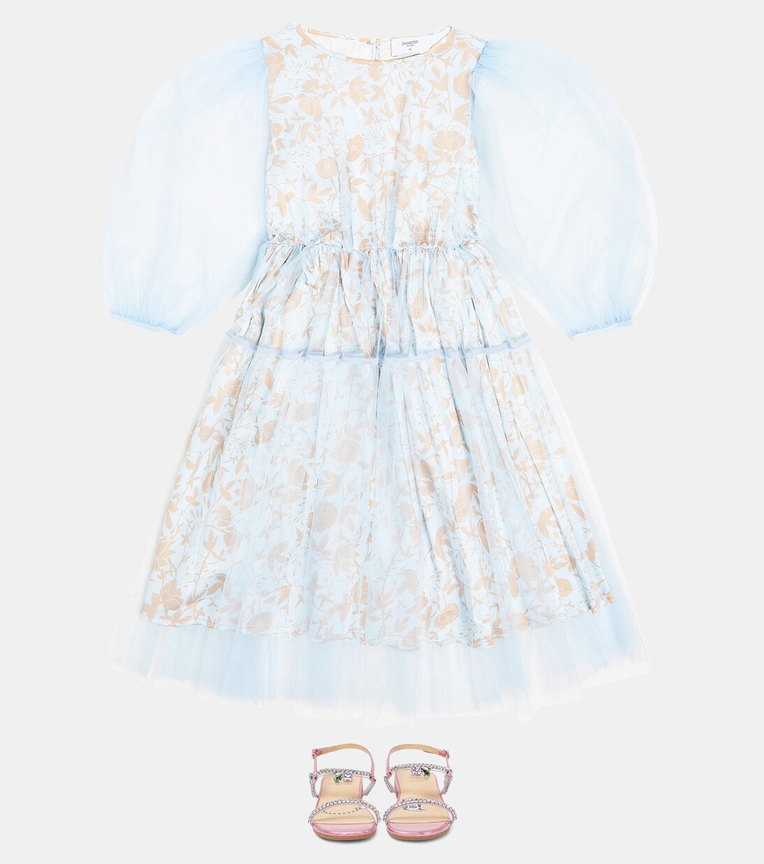 Floral tulle midi dress | Paade Mode