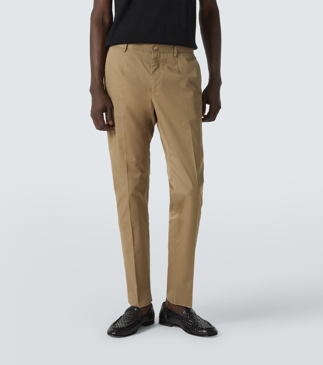 High-Rise-Chinohose aus einem Baumwollgemisch | Dolce&Gabbana