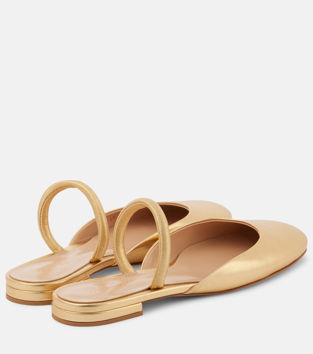 Metallic leather ballet flats | Gianvito Rossi