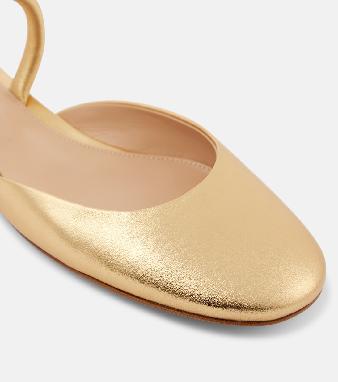 Metallic leather ballet flats | Gianvito Rossi