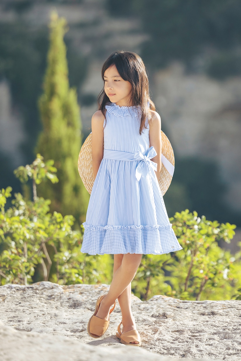 Striped bow-detail cotton dress  | Tartine et Chocolat