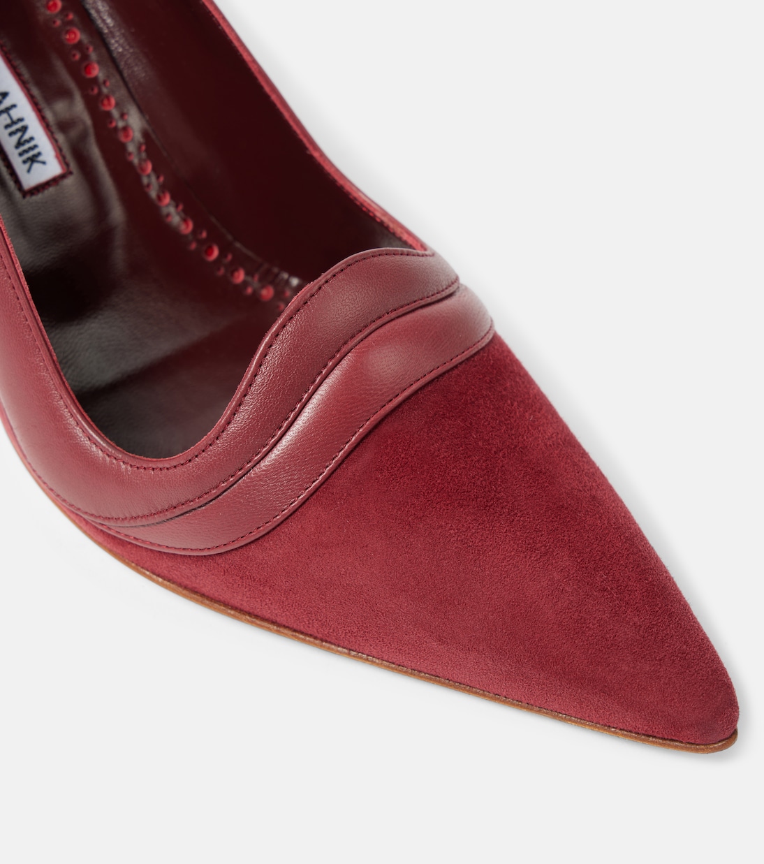 Ajarafa 70 suede and leather pumps | Manolo Blahnik