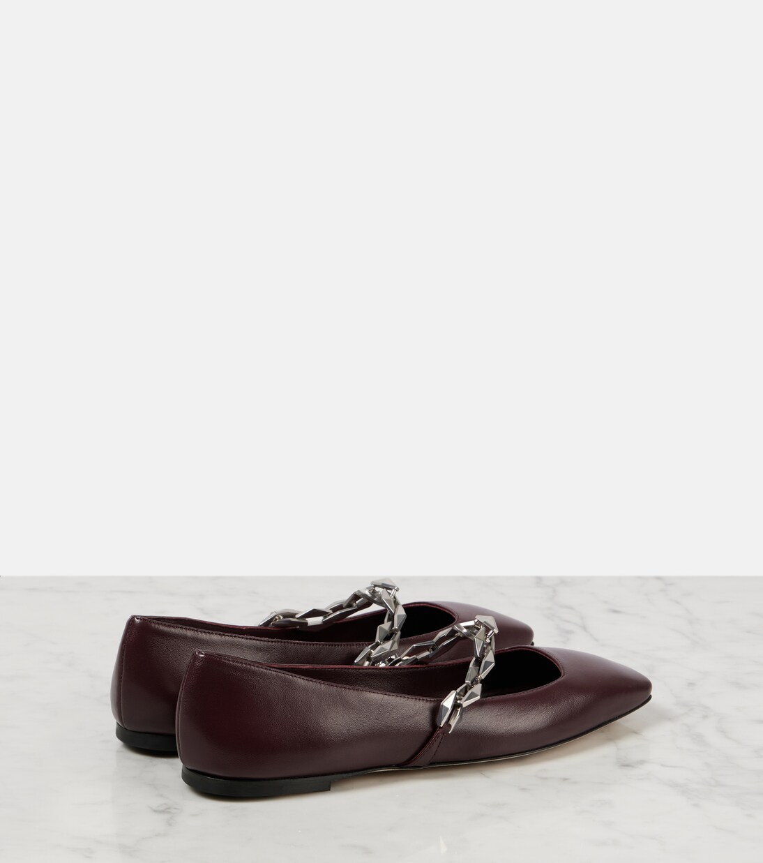 Ballerines Diamond Tilda en cuir | Jimmy Choo