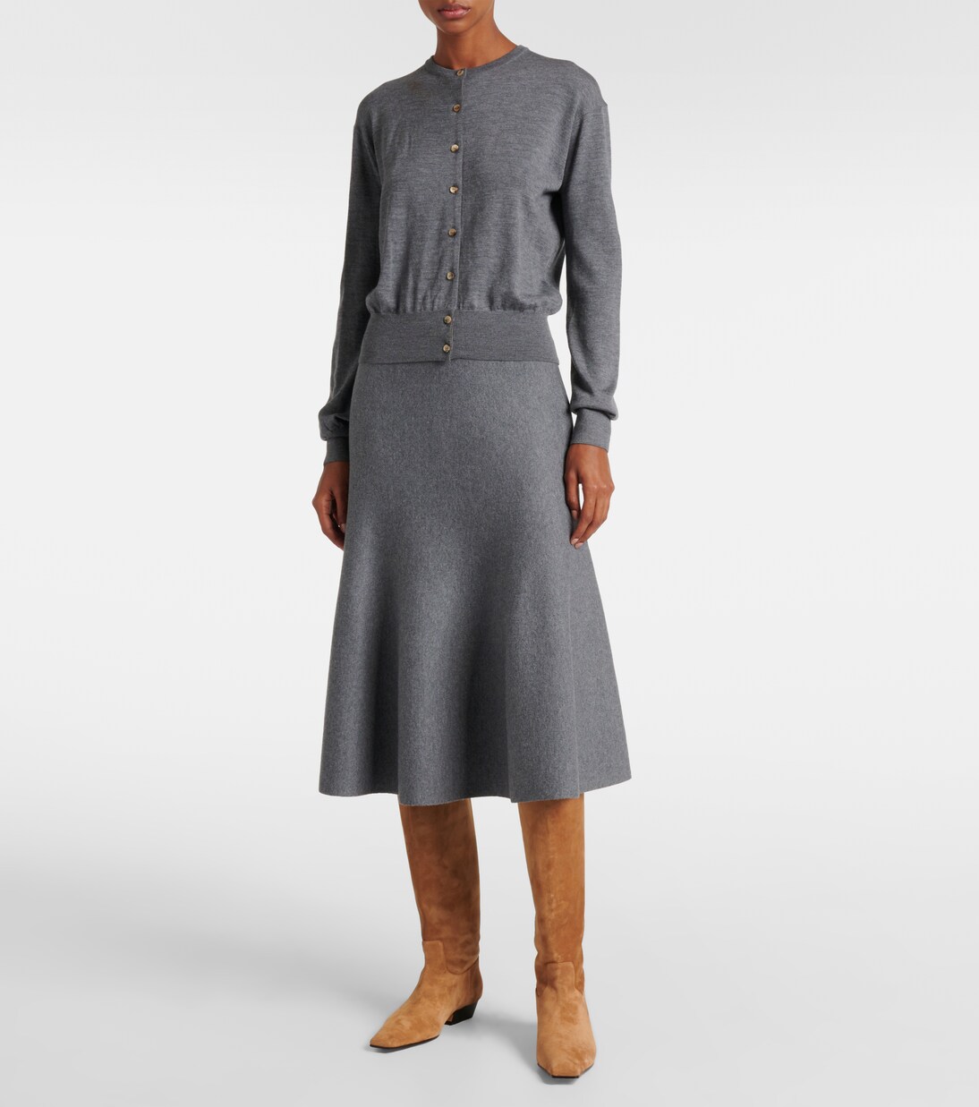 Marfa suede knee-high boots | Khaite