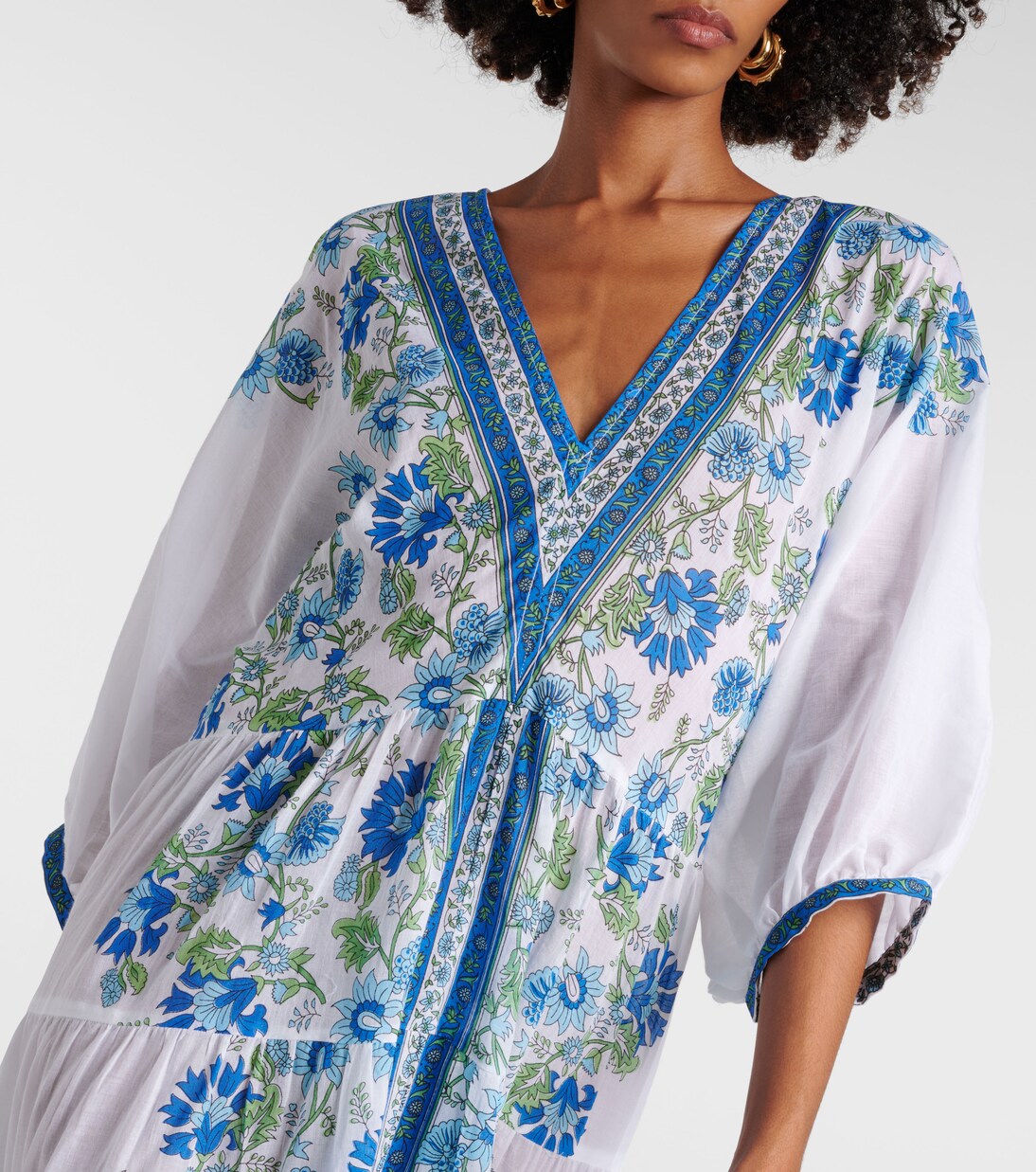 Robe longue en coton à fleurs | Juliet Dunn