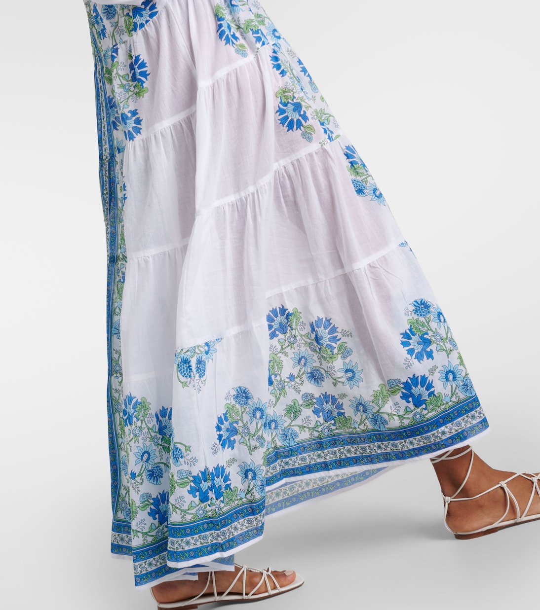 Robe longue en coton à fleurs | Juliet Dunn