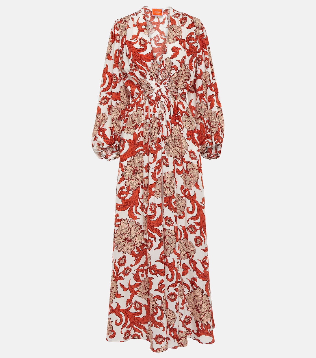 Robe longue Camerino en crêpe de soie | La DoubleJ