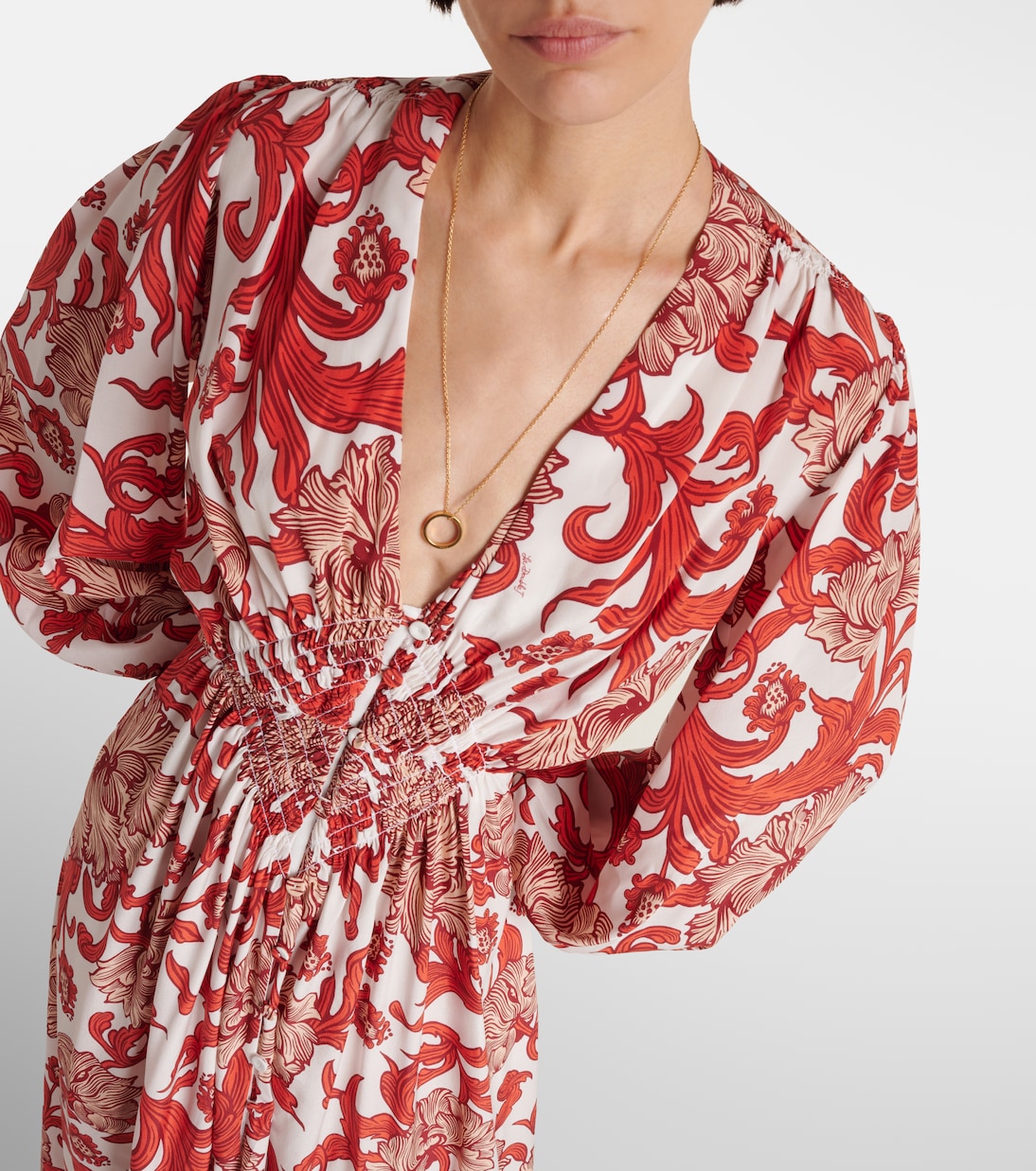 Robe longue Camerino en crêpe de soie | La DoubleJ