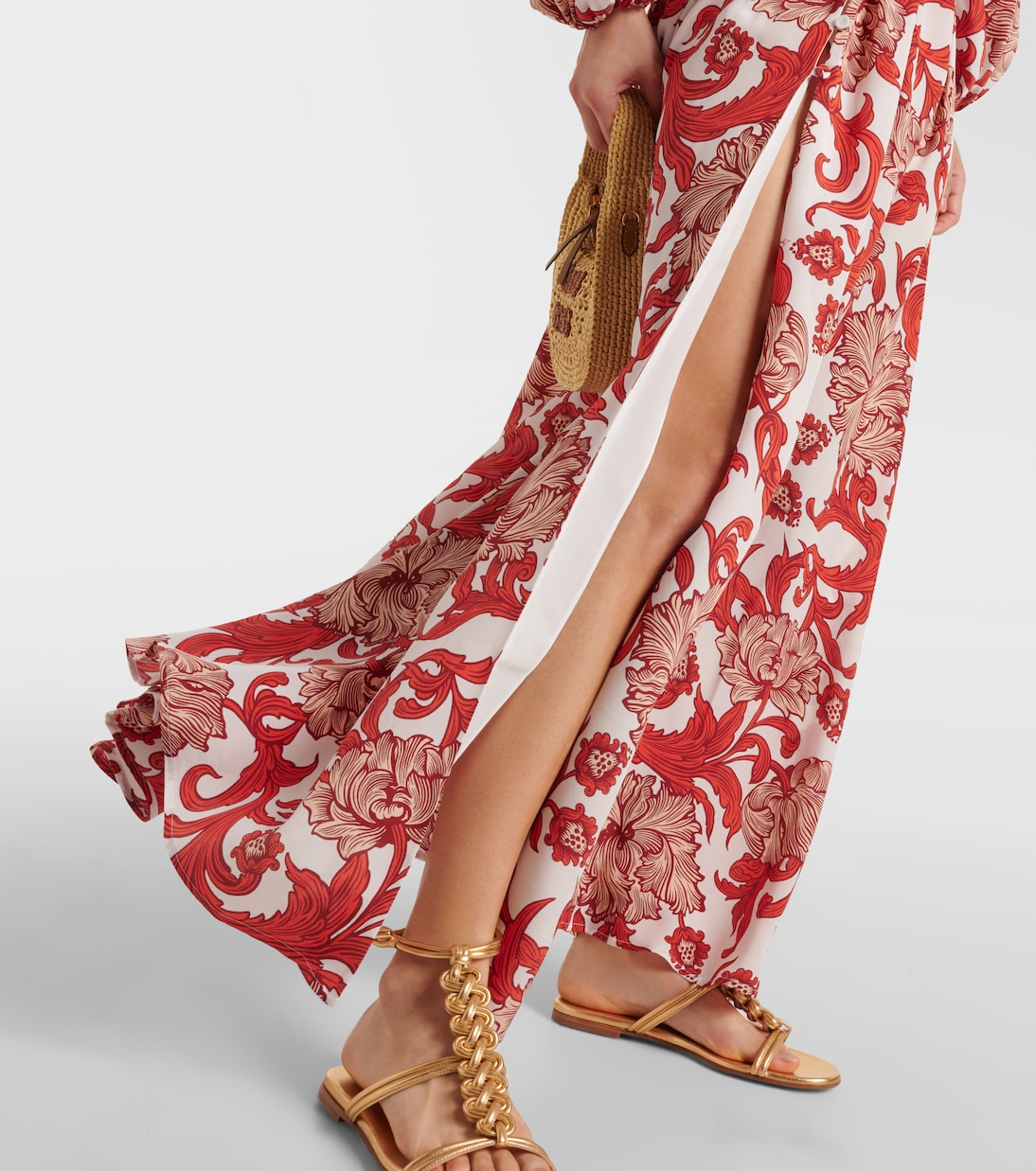 Robe longue Camerino en crêpe de soie | La DoubleJ