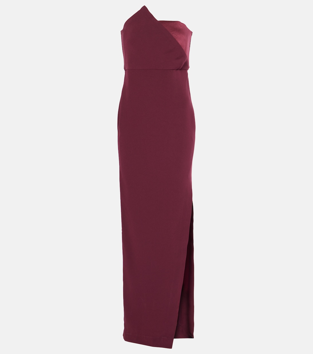 Robe longue asymétrique en satin | Roland Mouret