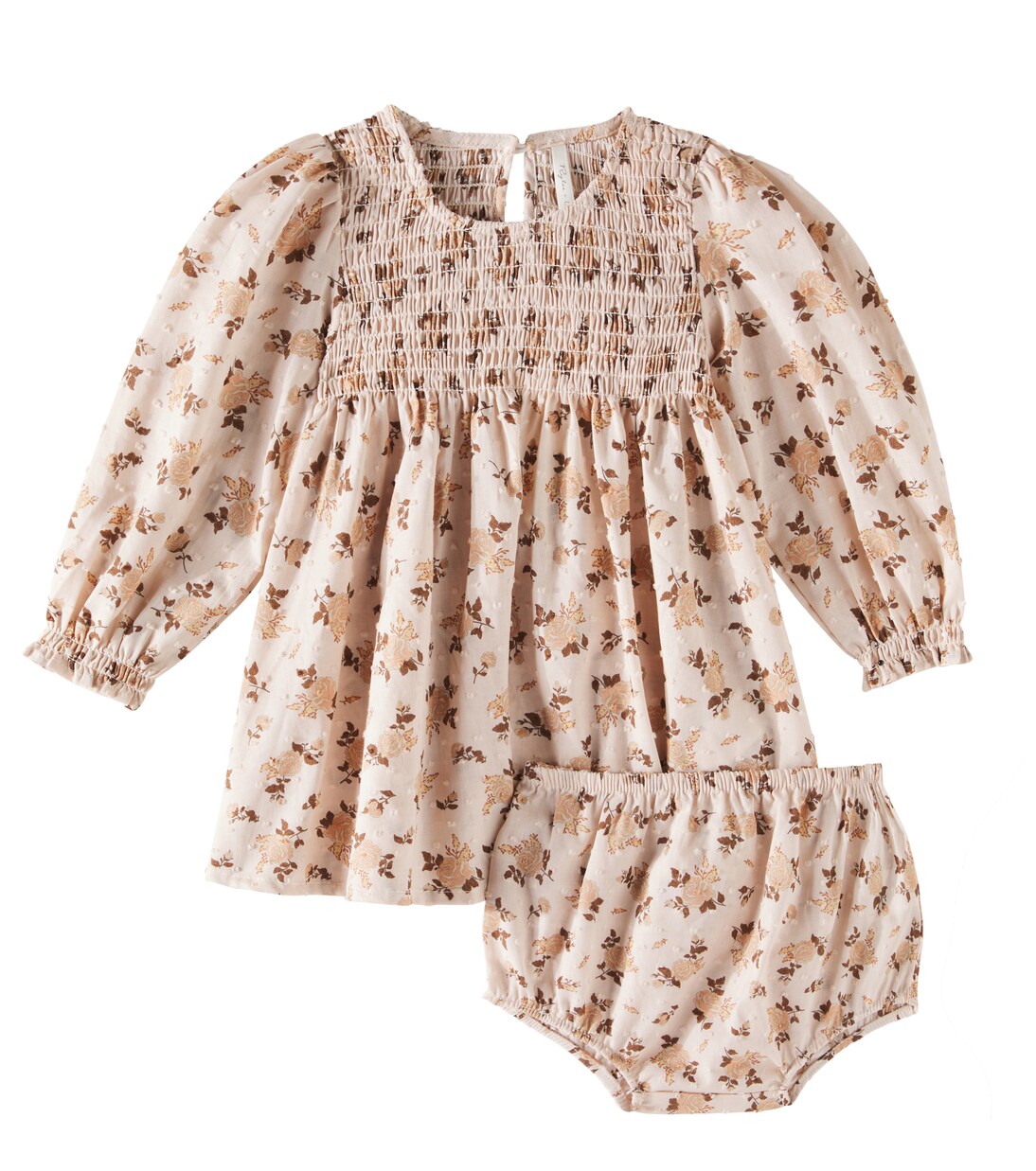 Baby Capri shirred floral cotton dress | Rylee + Cru