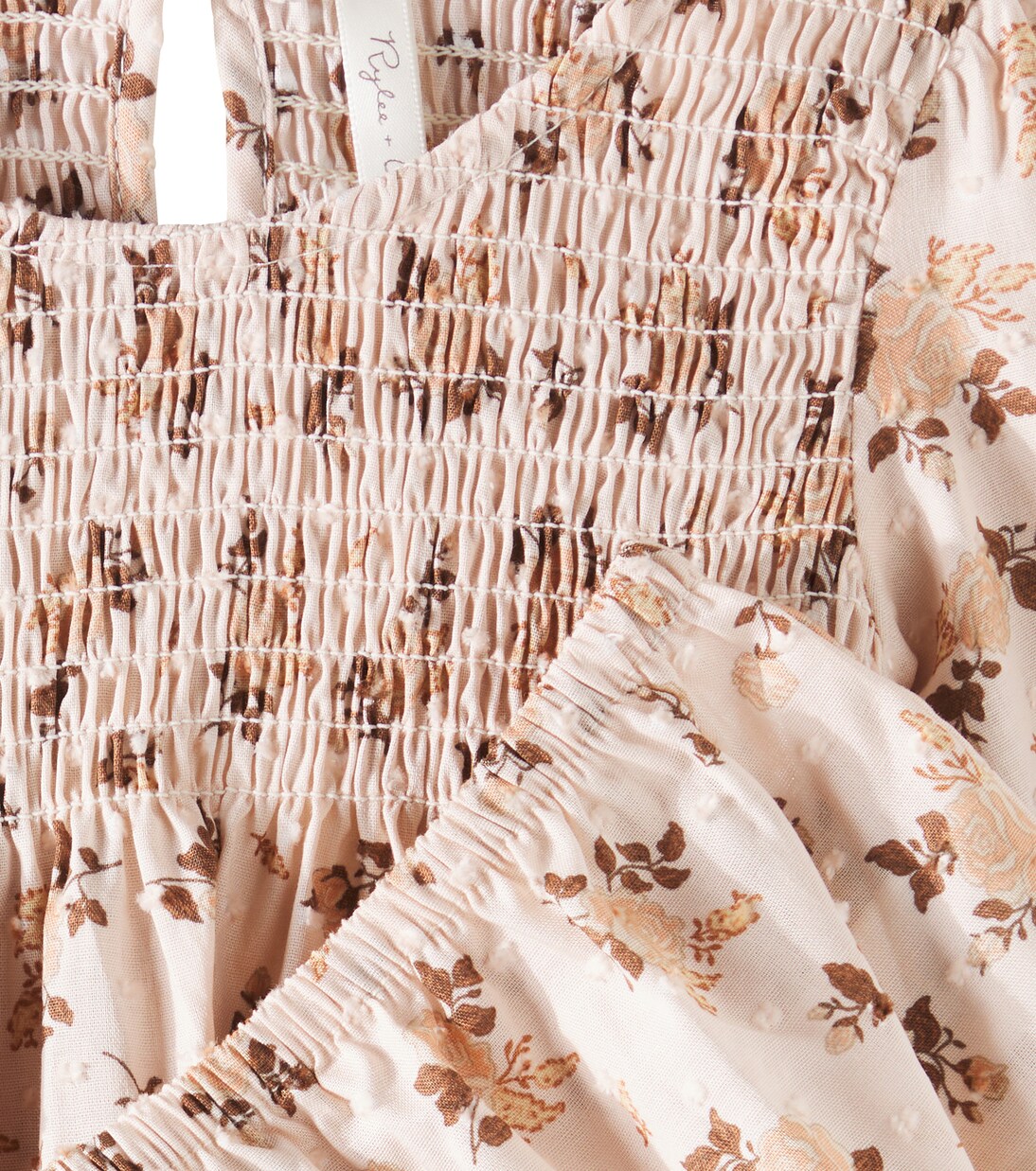 Baby Capri shirred floral cotton dress | Rylee + Cru