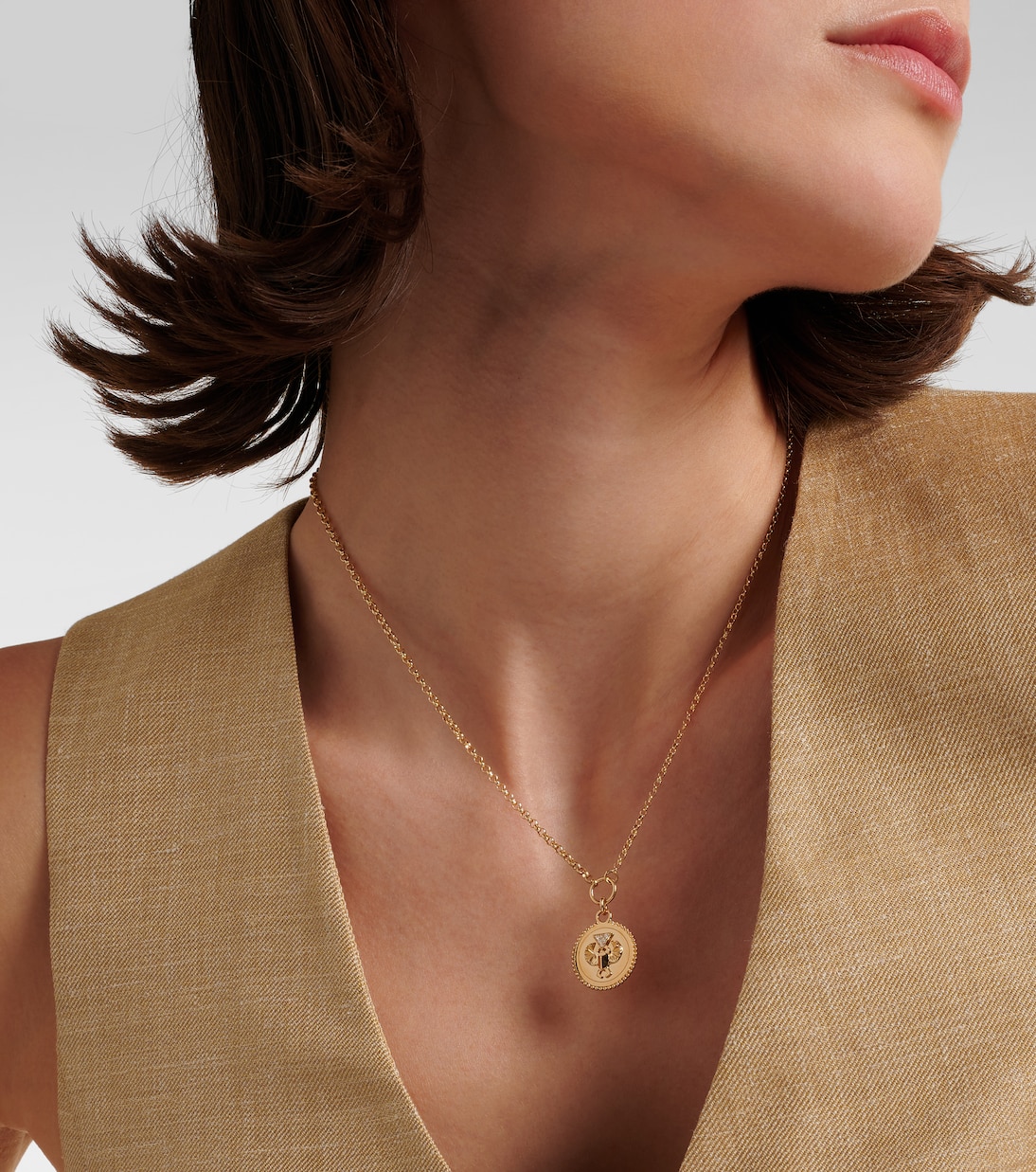 Protection 18kt gold chain necklace with diamonds | FoundRae